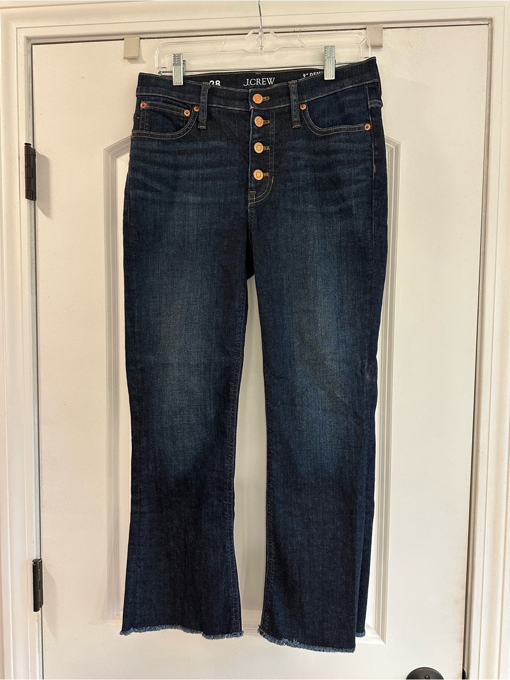 Jcrew Demi Boot Button-fly Dark Wash Jean